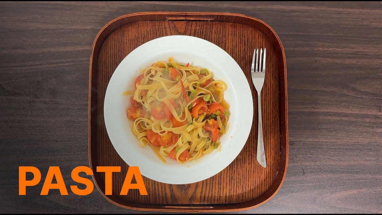 Pasta with some tomatoes and stuff