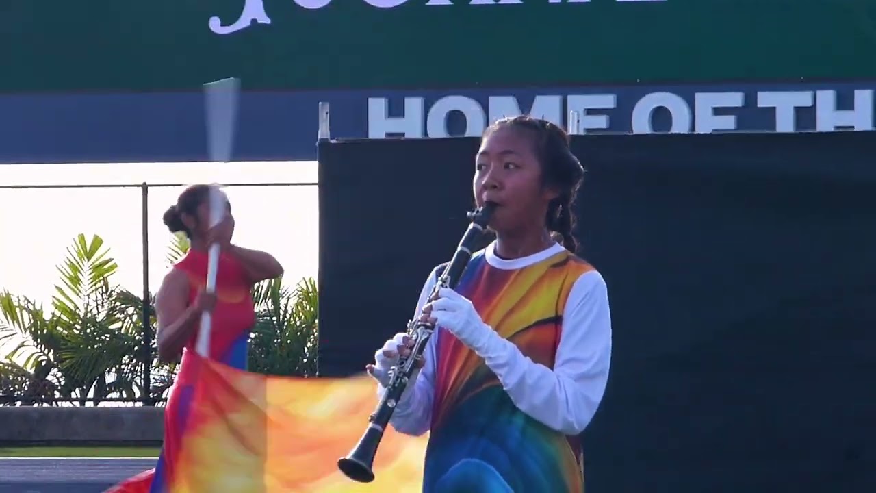 Waipahu High School Marching Band performance at the 2025 Kamehameha TOB