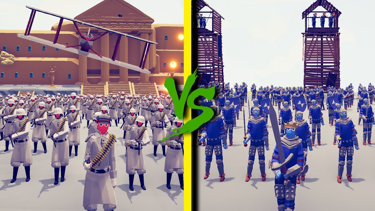 MEDIEVAL FACTION vs WW2 ARMY - Totally Accurate Battle Simulator TABS