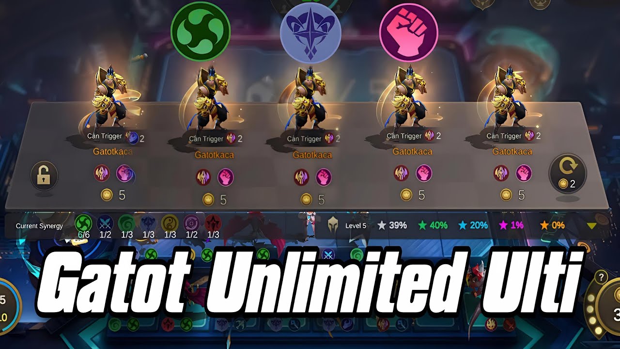GATOTCAKA UNLIMITED ULTI🔥MAGIC CHESS BEST SYNERGY COMBO TERKUAT 2024