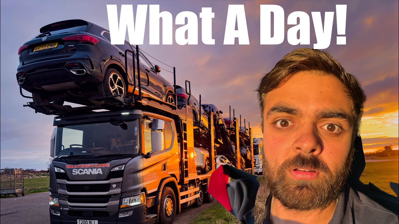 UK HGV Car Transport - First Week Of Summer?! - FRIDAY - Loading and Unloading!