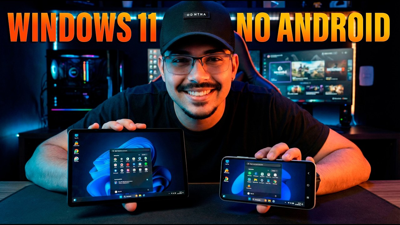 Ficou ÓTIMO! Como transformar seu Tablet ou Celular em PC (Windows 11)