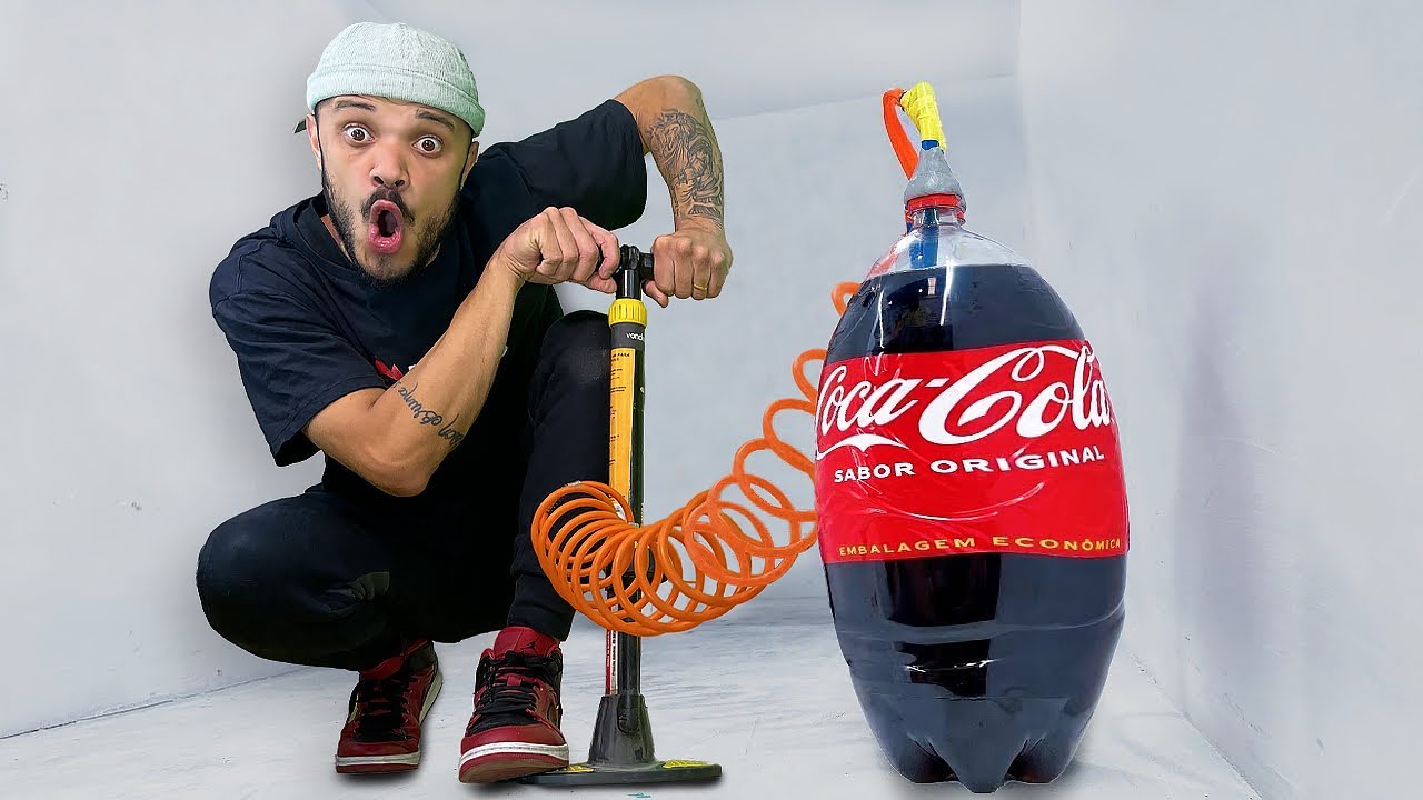 Enchi uma COCA-COLA até EXPLODIR