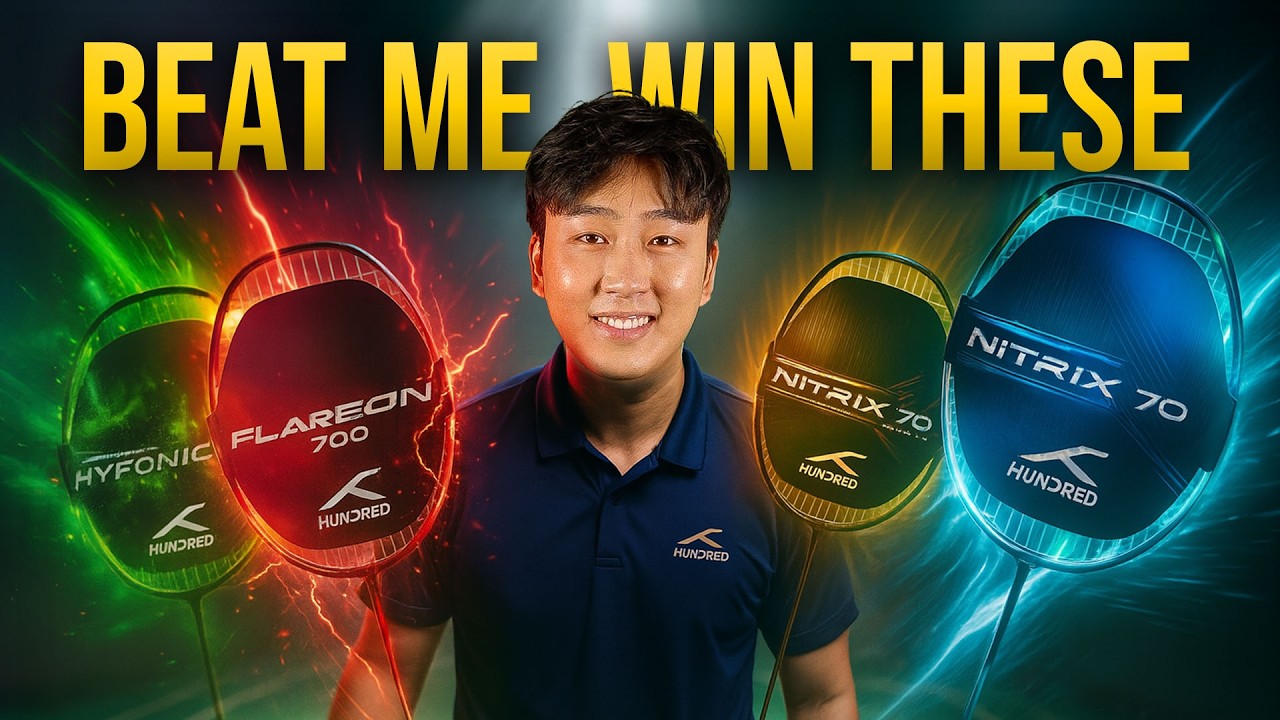 Beat Me, Win ALL 4 Rackets!