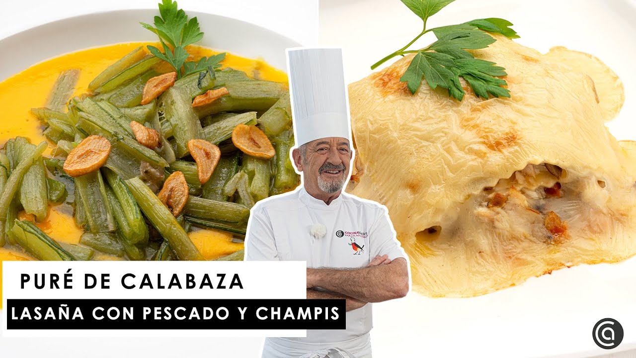 PURE de CALABAZA 🥄​ LASAÑA con PESCADO y CHAMPIÑONES 🐟​🍄​ ¡Recetas de Arguiñano!