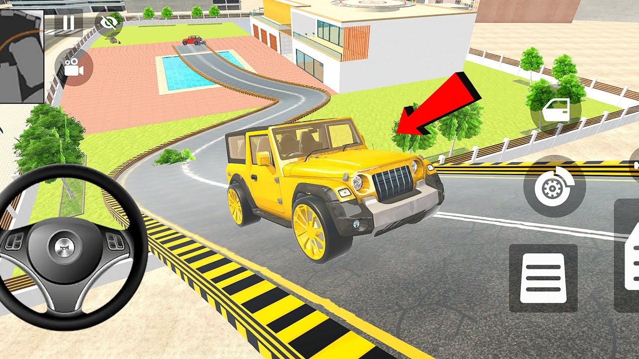 🚙 Golden Thar VS Mega Ramp 💥 Extreme Jump challenge in Indian Theft auto simulator