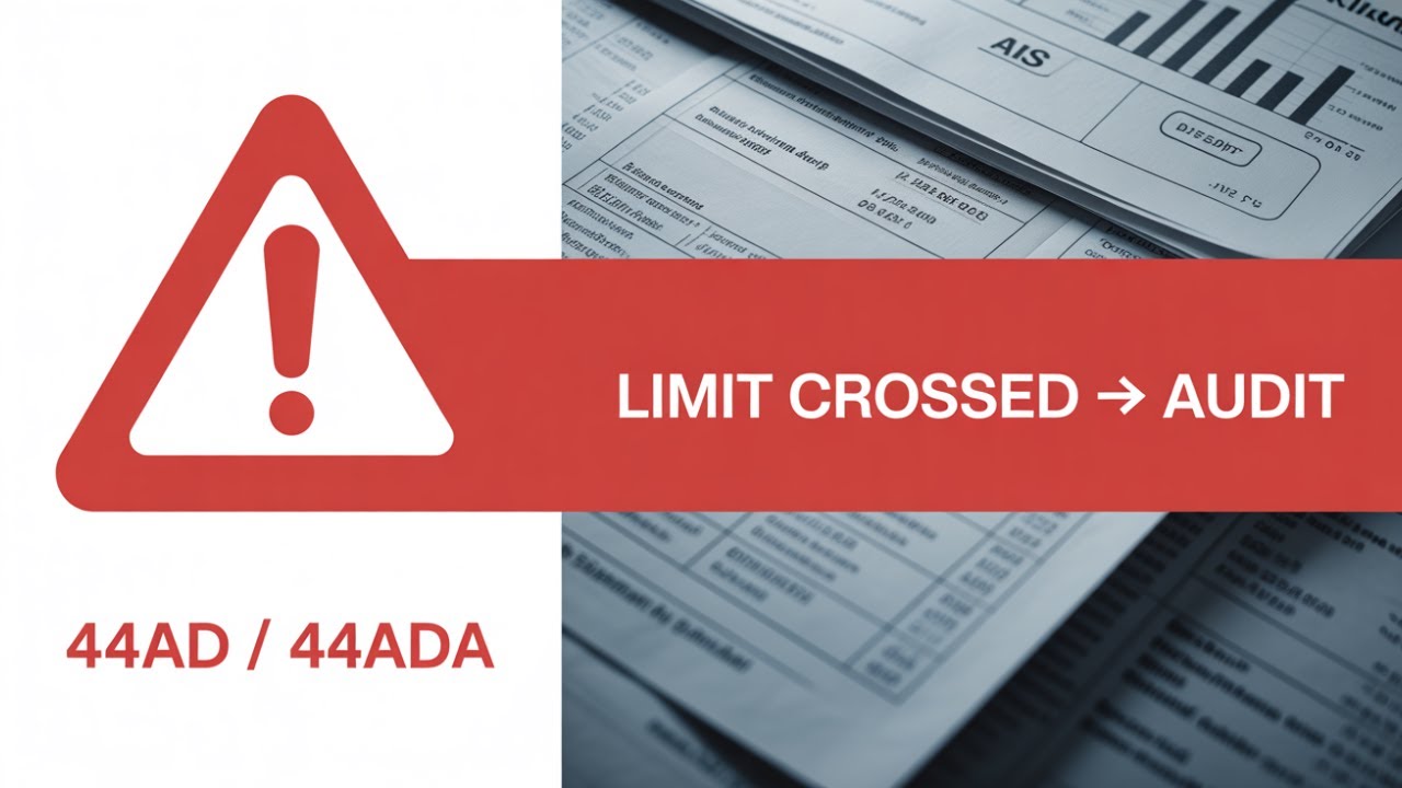 44AD  44ADA Audit Alert Turnover Limit Cross करने की Mistake जो Compulsory Audit बनाती है