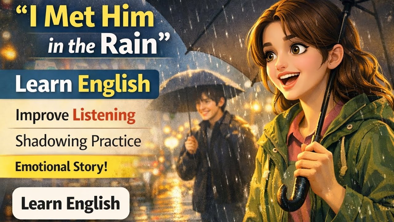 I Met Him in the Rain ☔ | Learn English with Emotional Story | Shadowing Practice