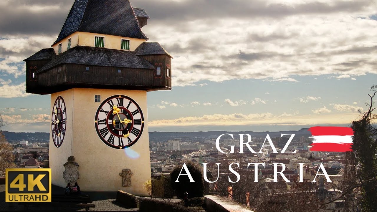 Walking Tour Graz Part 1 of 2 🇦🇹 Schlossberg & Uhrturm (4k 60fps) #ExploreAustria