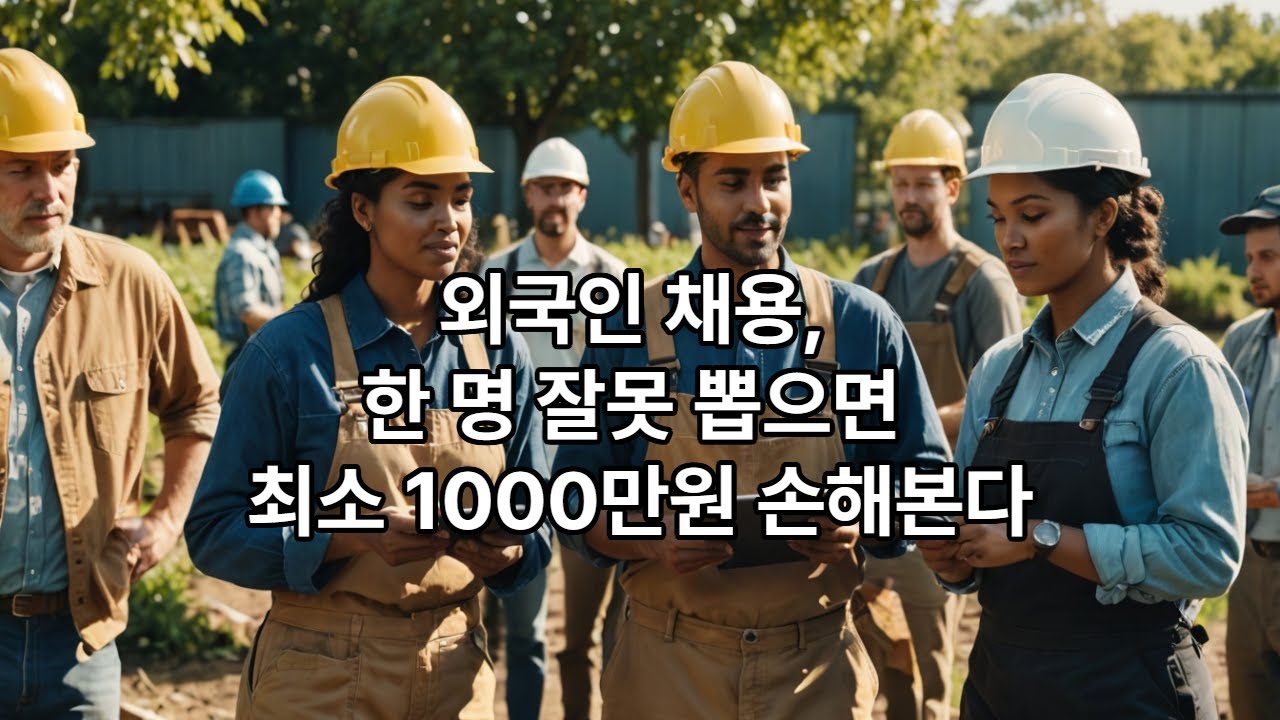 외국인 근로자 한 명 잘못 뽑으면 얼마나 손해일까요? 최소 1,000만원입니다