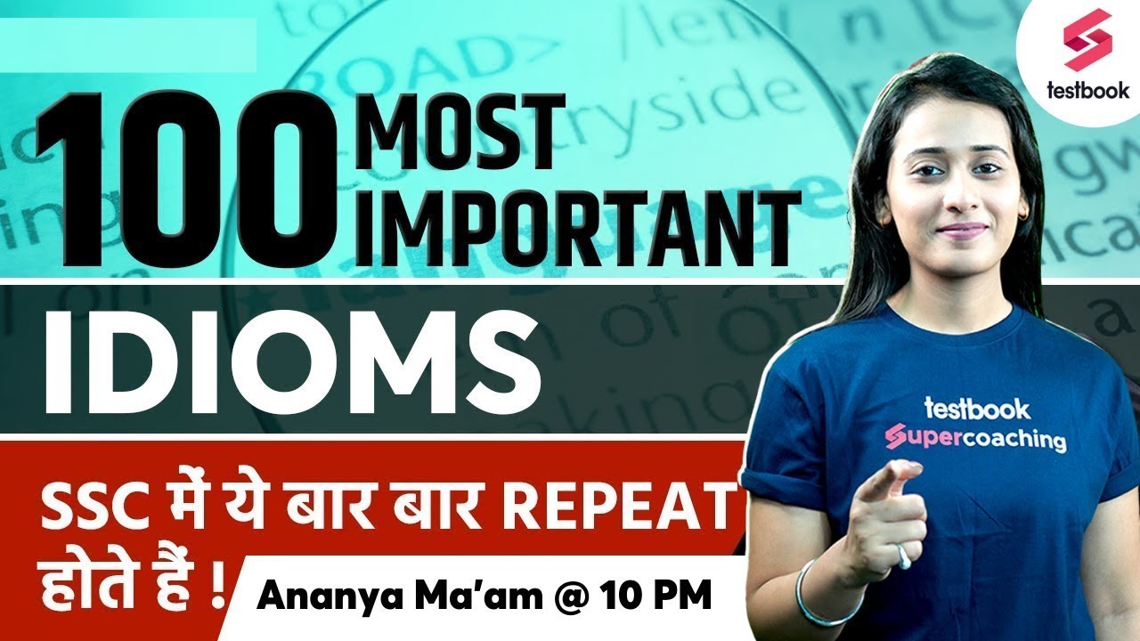 Idioms For SSC | Important Idioms Questions | SSC CGL/MTS /CHSL/CPO 2023 | Idioms By Ananya Ma'am