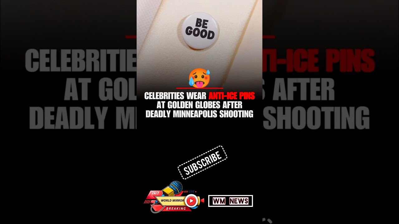 😱Celebrities at Golden Globes Wear Anti-ICE Pins After Minneapolis ICE Shooting 
