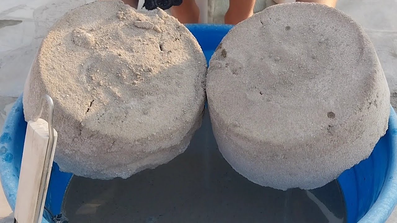 ASMR: Pure Sand chunks&Cake shapes Crumbling in Water ❤️
