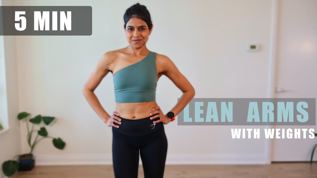 5 Min Toned Arms With Weights | Pilates Style Dumbbell Burn (No Rest)