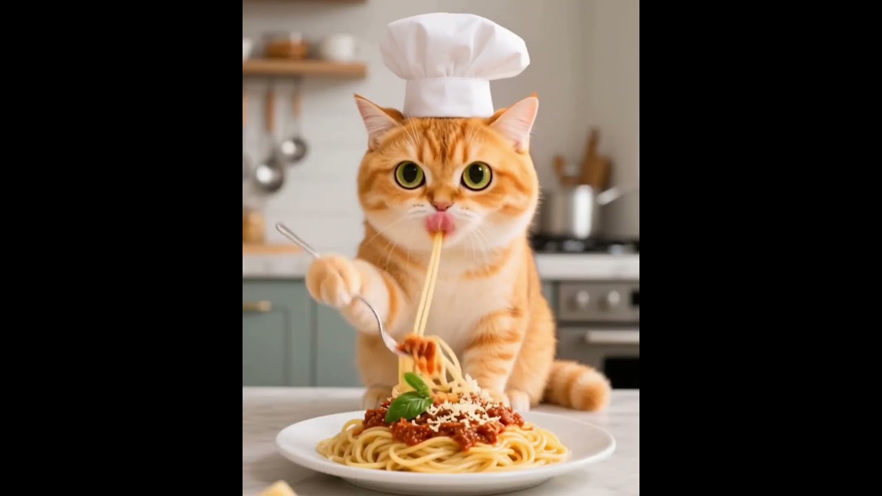 This cat is a chef. 