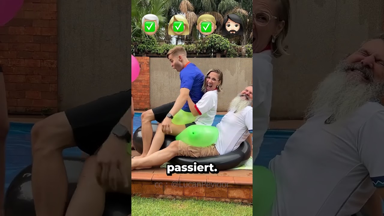 VERSUCHE, DICH HINZUSETZEN, OHNE DEN BALLON ZUM PLATZEN ZU BRINGEN! 😱