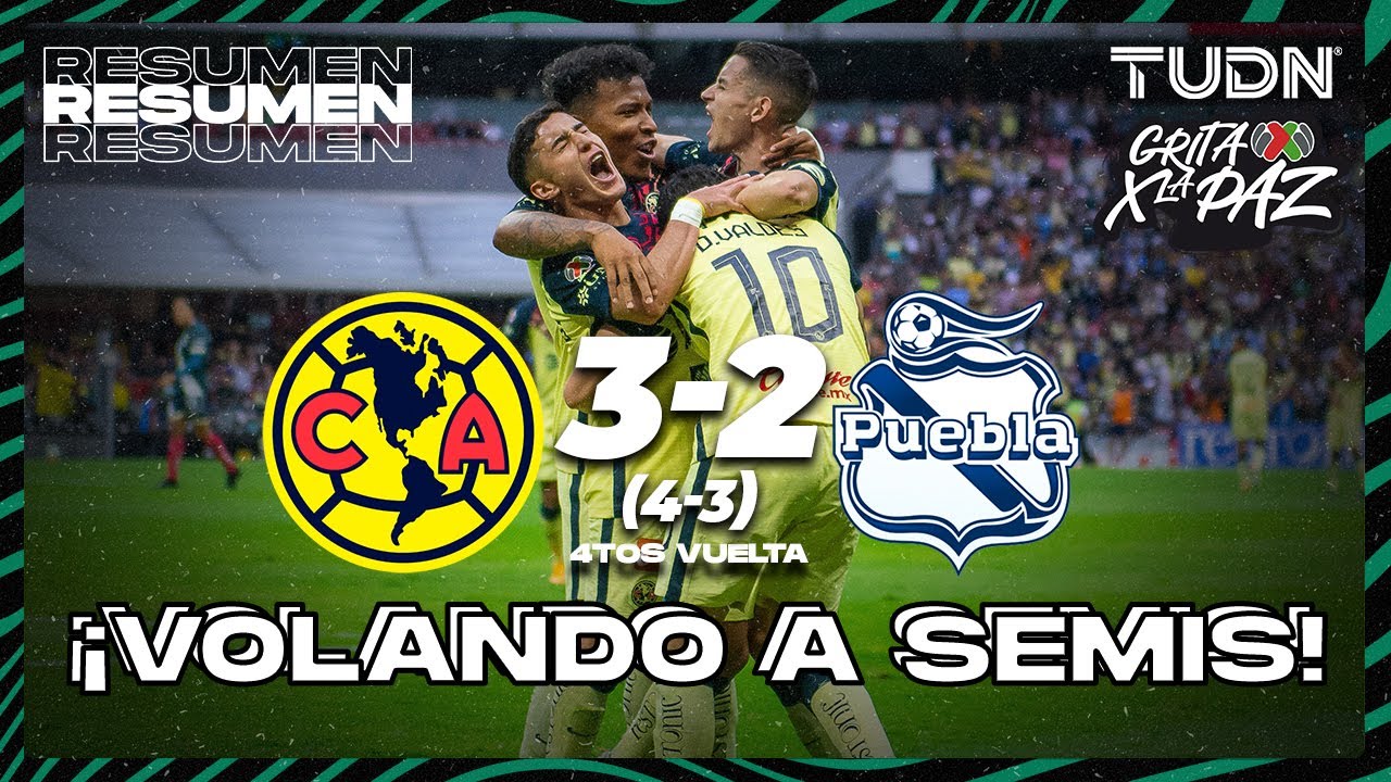 Resumen y goles | América 3(4)-(3)2 Puebla | Grita México C22 - 4tos Vuelta | TUDN