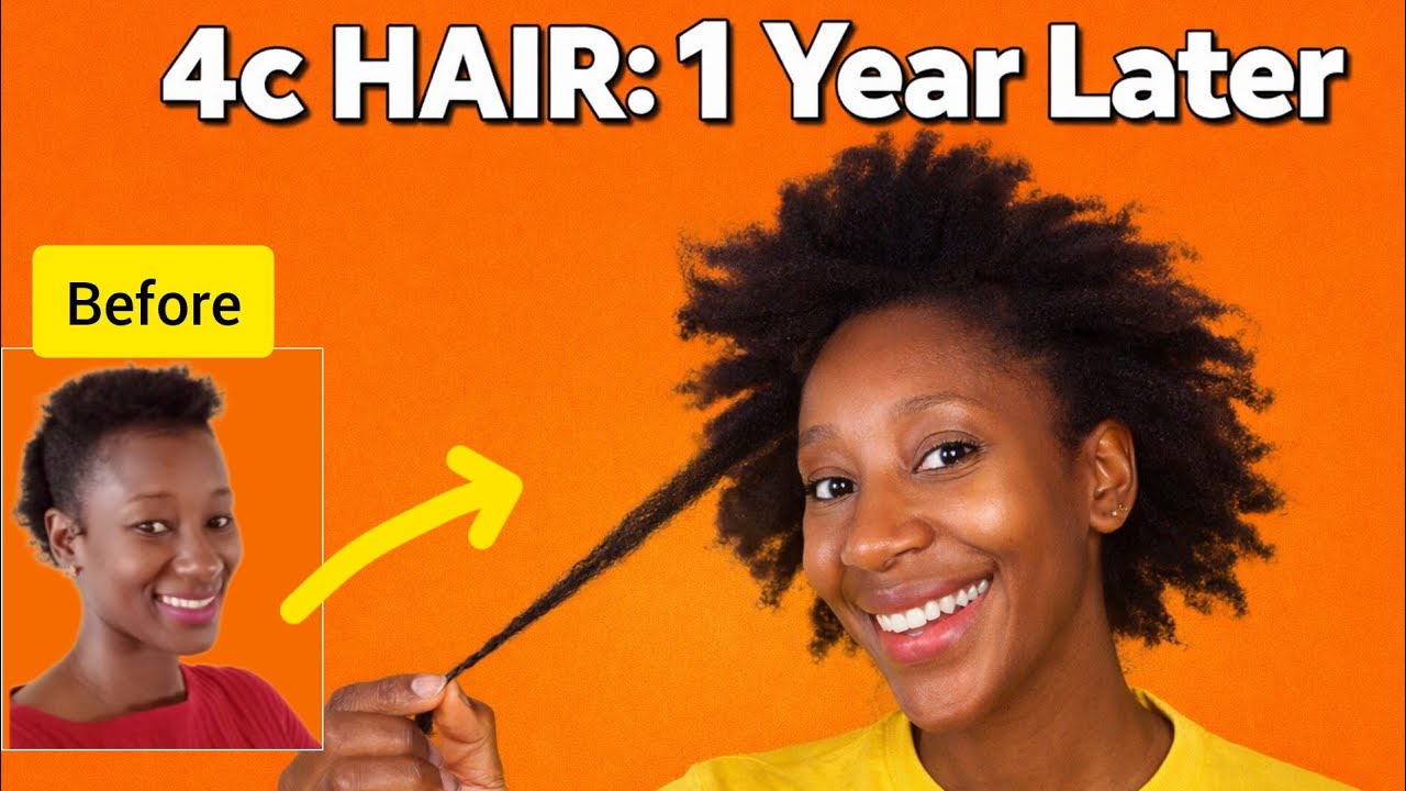 4C Hair LENGTH CHECK After 1 YEAR | Natural Growth Journey