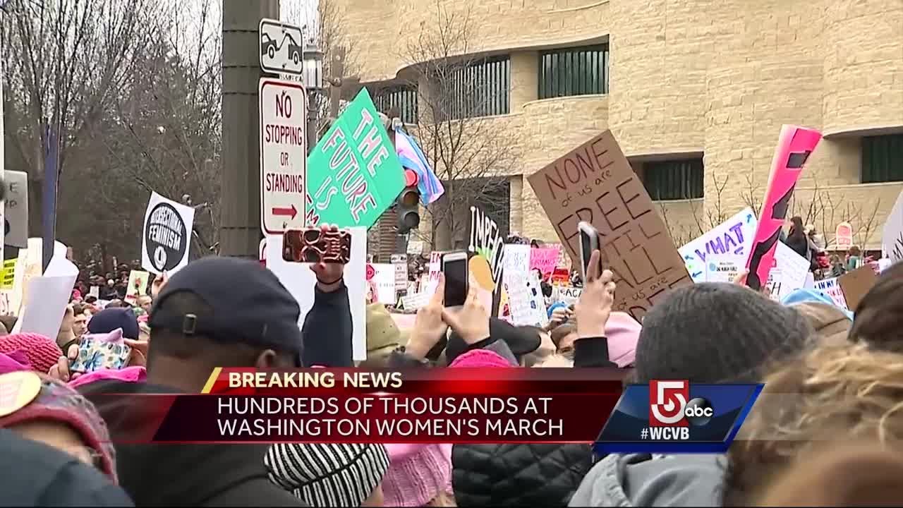Thousands, including New England residents, attend Washington women's march