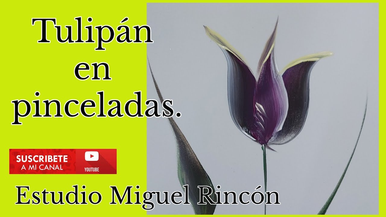 C&oacute;mo pintar tulipanes de forma f&aacute;cil / Pintura acr&iacute;lica / Pintura decorativa / one stroke / folk art