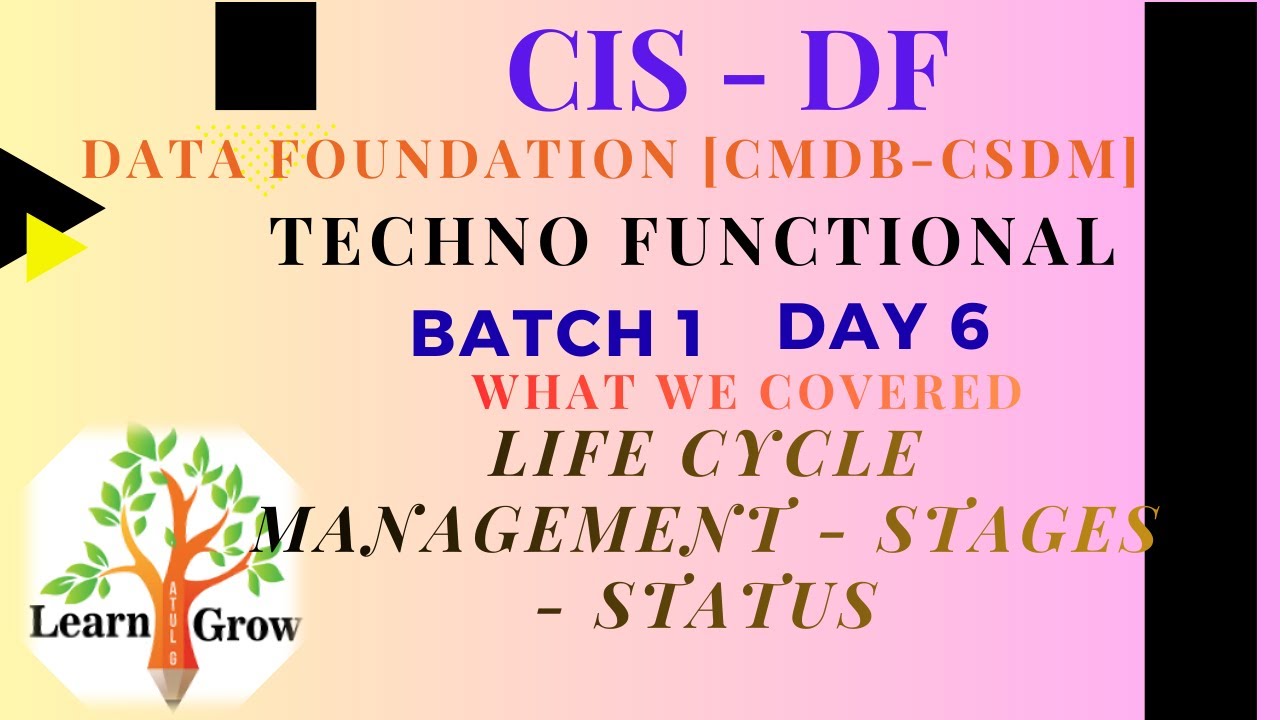 CIS-DF--Day6 Life Cycle Management - Stages - Status