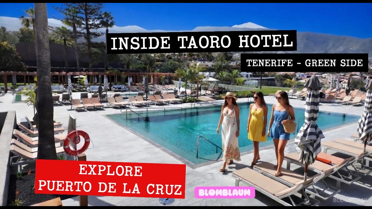 Puerto de la Cruz Walk 🌴 Taoro Park, Grand Hotel Taoro & Ocean Views Tenerife North 4K Tour