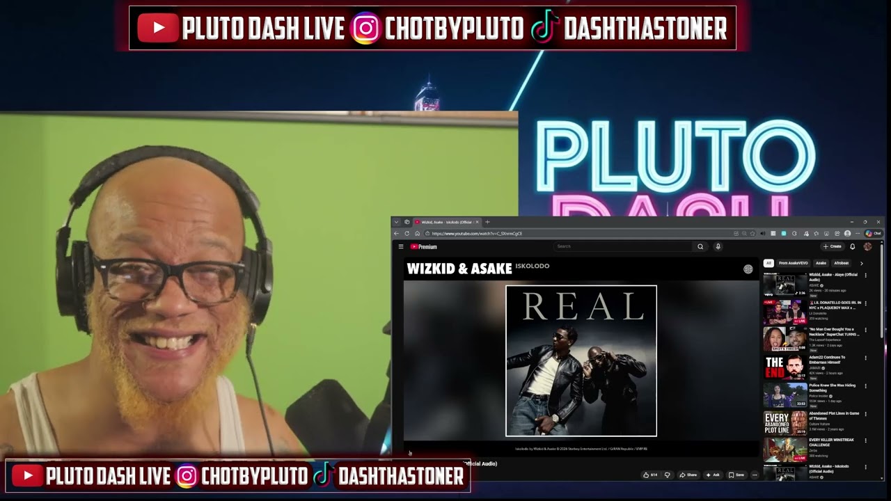 Pluto REACTS To Wizkid, Asake - Iskolodo (Official Audio)