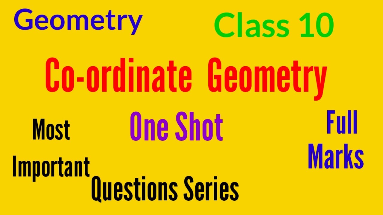 Co-ordinate Geometry | Most Important Questions Series | Class 10 | @ educational stream | One Shot 