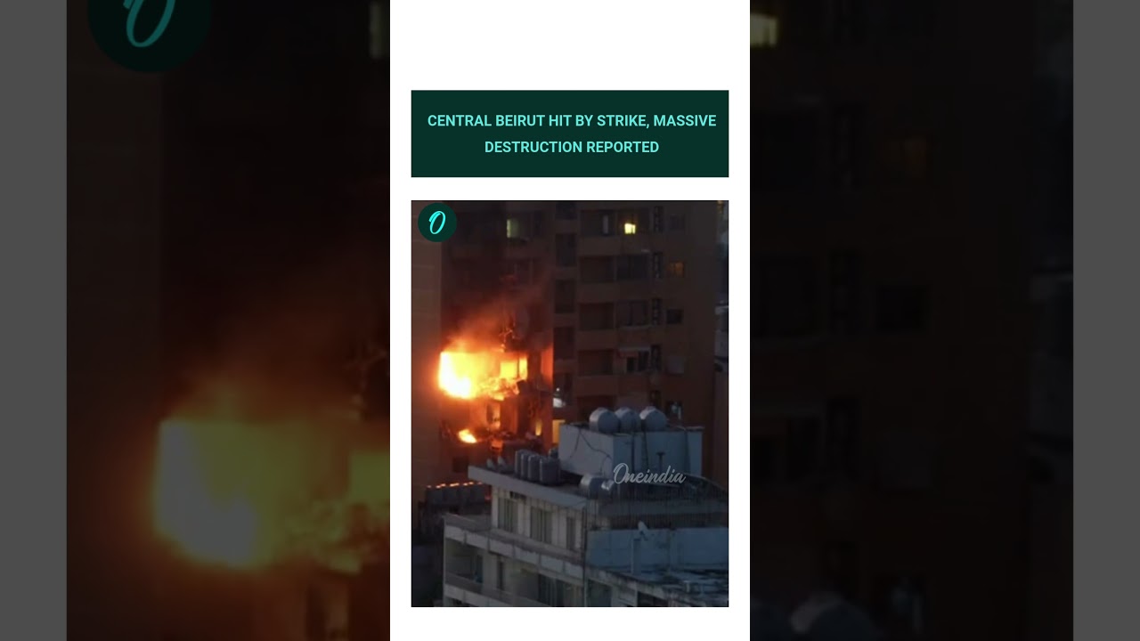 Aftermath of Strike in Central Beirut Shows Widespread Damage