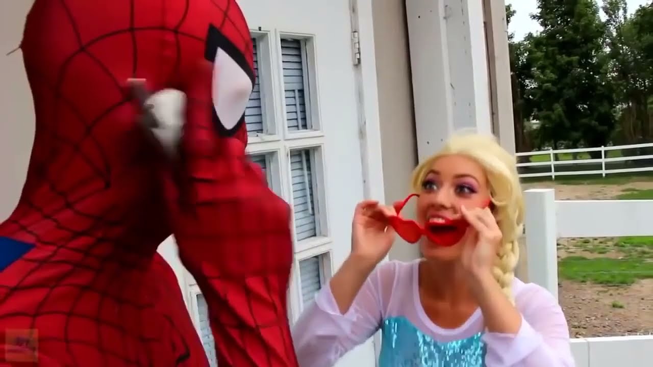Spiderman frozen elsa and joker anna funny compilations
