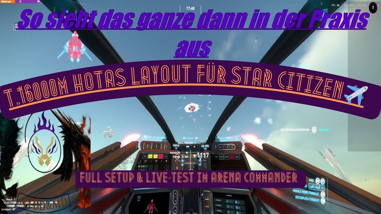 Mein Thrustmaster T.16000M HOTAS Layout f&uuml;r Star Citizen✈️|Full Setup & Live-Test im Arena Commander