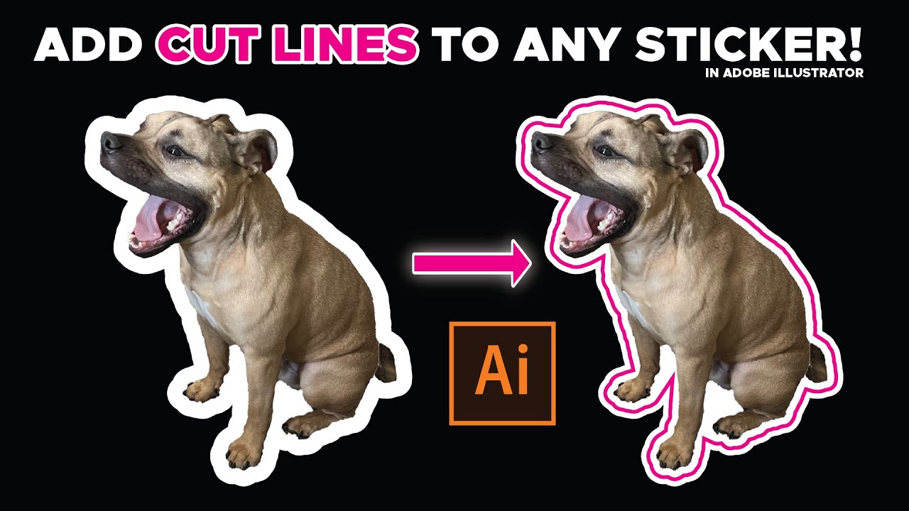 Как добавить линии разреза на любую наклейку! Учебник по Adobe Illustrator