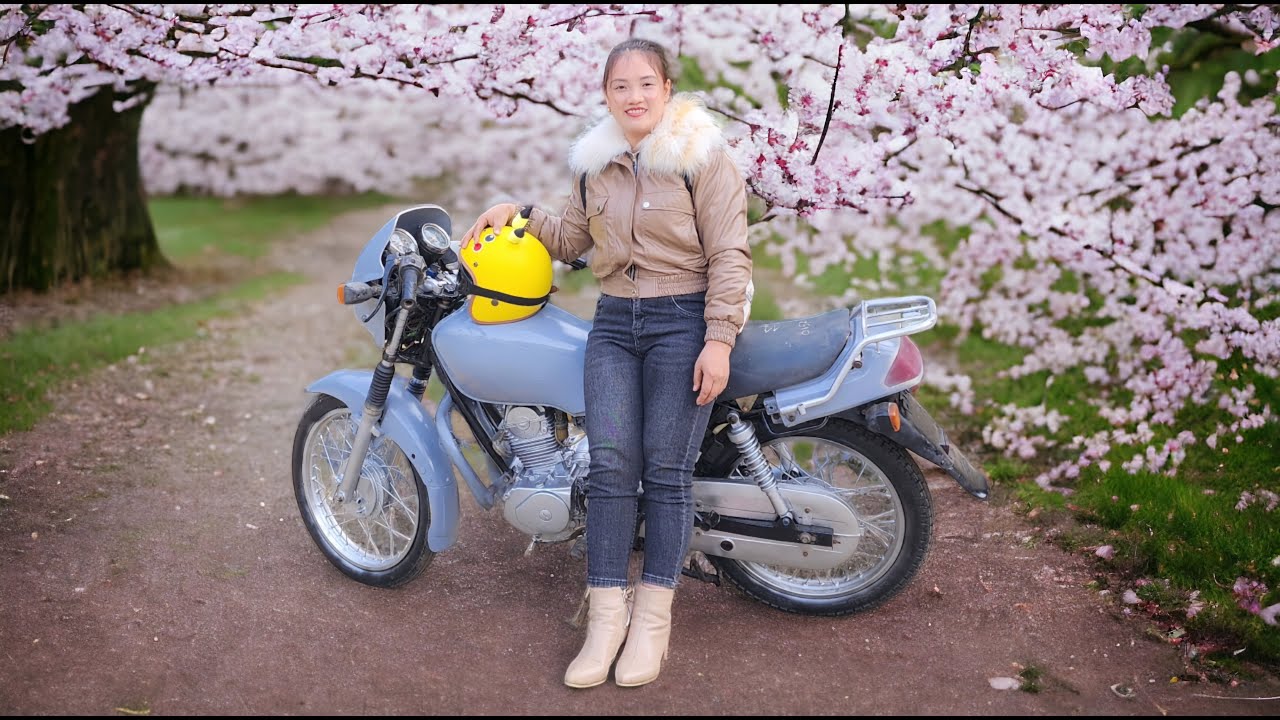 The girl spent 3 days repairing and successfully restoring a completely burned car.