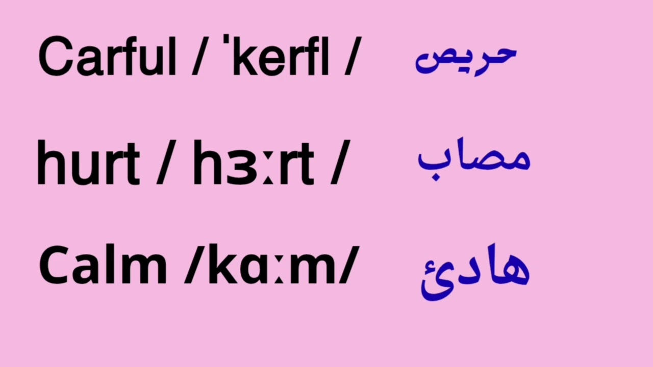 تعرفي علي نطق اهم كلمات الدرس الاول والتاني للصف التالت الابتداءي