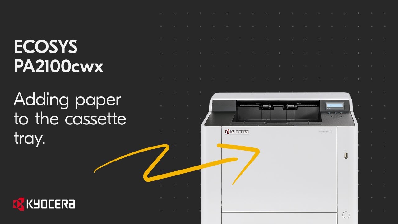 Kyocera PA2100cwx adding paper to the cassette tray