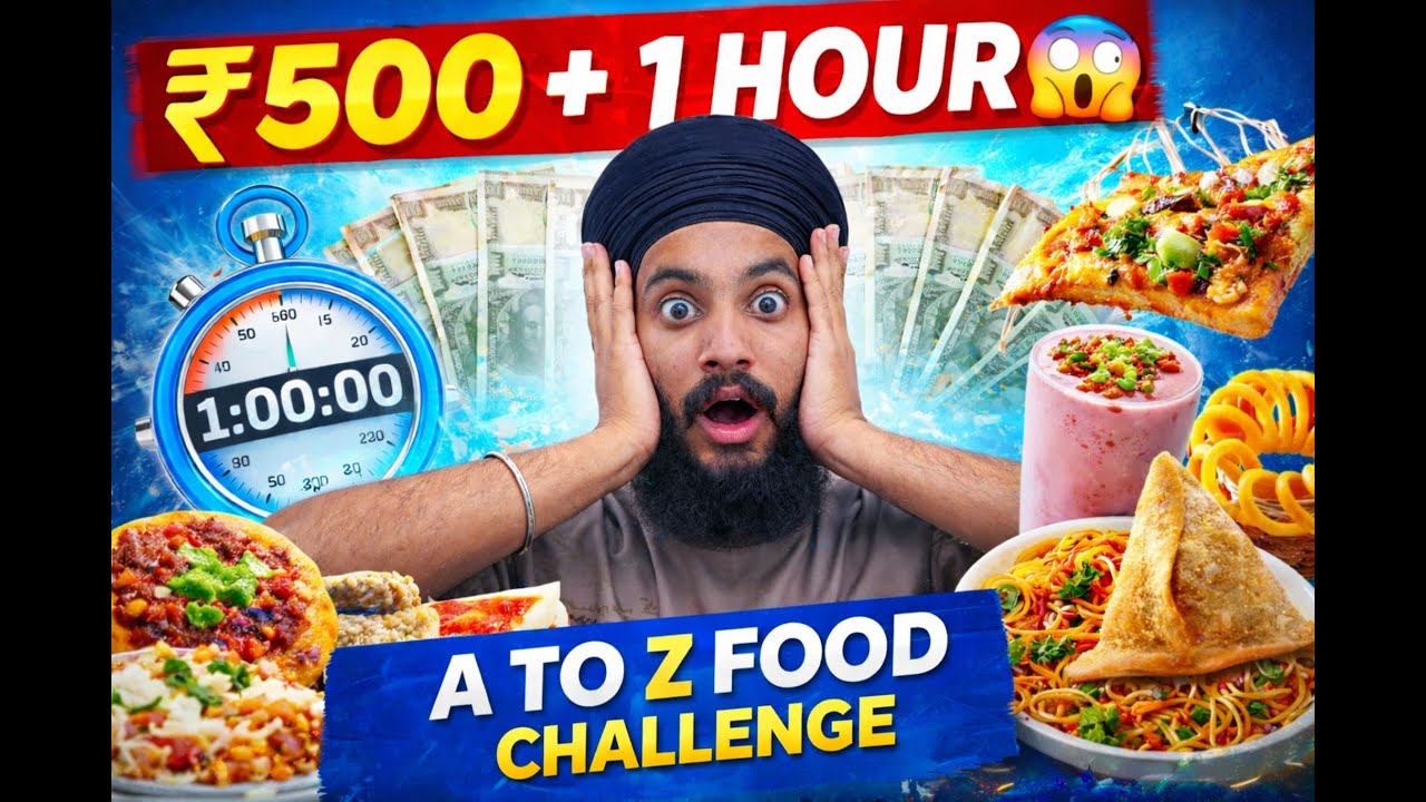 A to Z Food Eating Race 🚀 | Fastest Try | Sab Try Kar Raha Hu!
