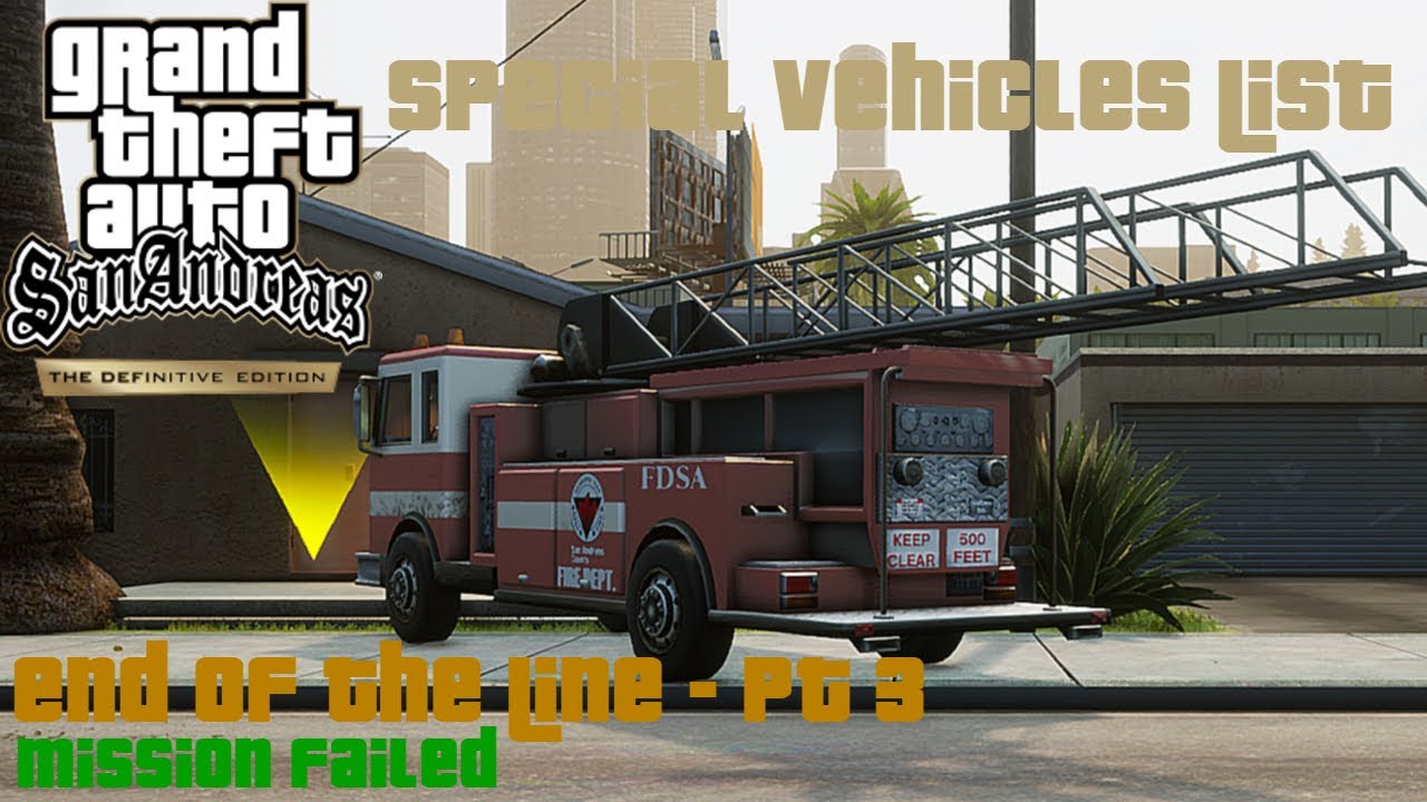 GTA SA DE Special Vehicles - AP Fire Truck (Ladder Variant) [Ammu-Nation Method]