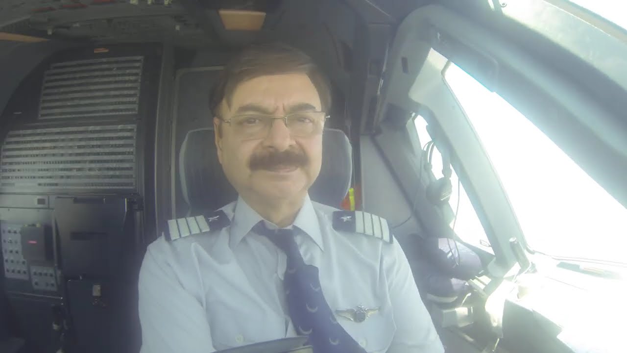 Cockpit view of departure from Dubai for Lahore. Runway 30 L.