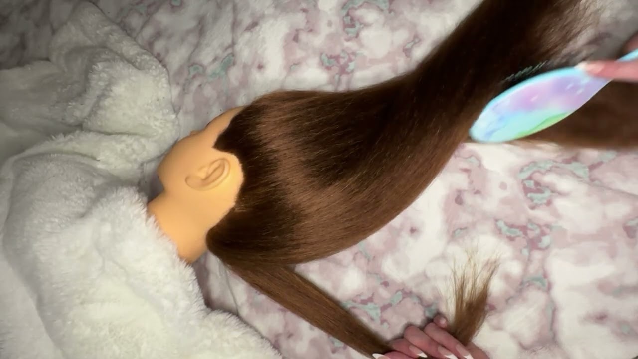 ASMR / Hair Brushing / Scalp Massage / Styling 