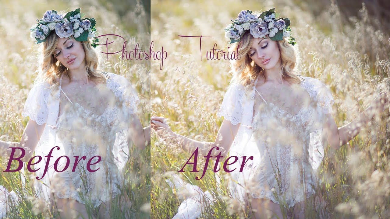 Soft Pink and Light Photoshop Tutorial using Gradient Map