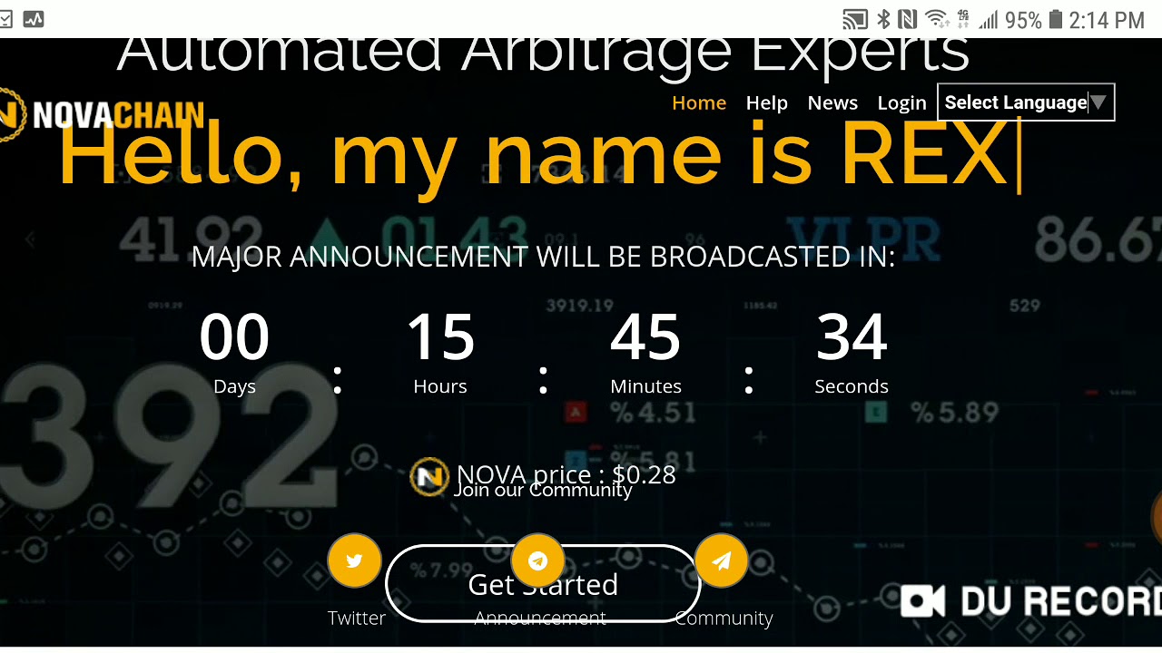 Novachain on Coin Market Cap in 16 hrs ? Update Day #54 ENJGOLD