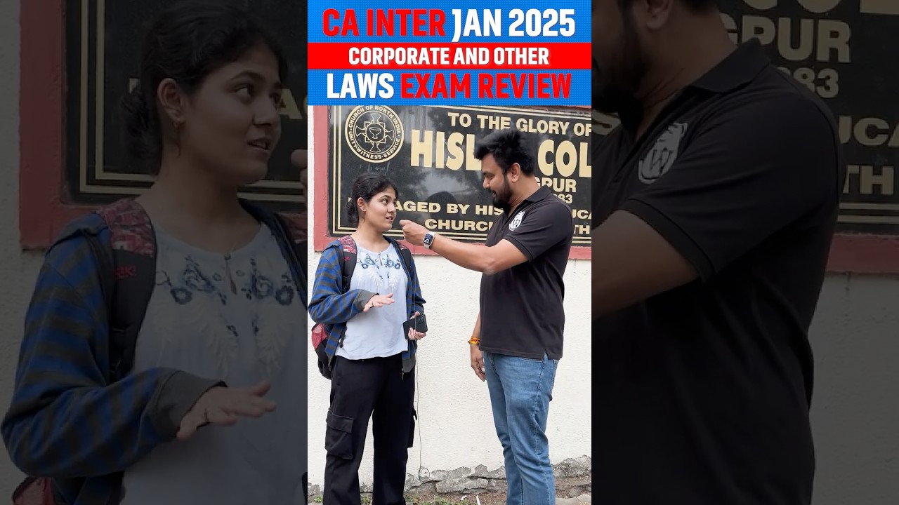 CA Inter Jan 2025 Laws Exam Review #Shorts #CAInter #CAExamReview