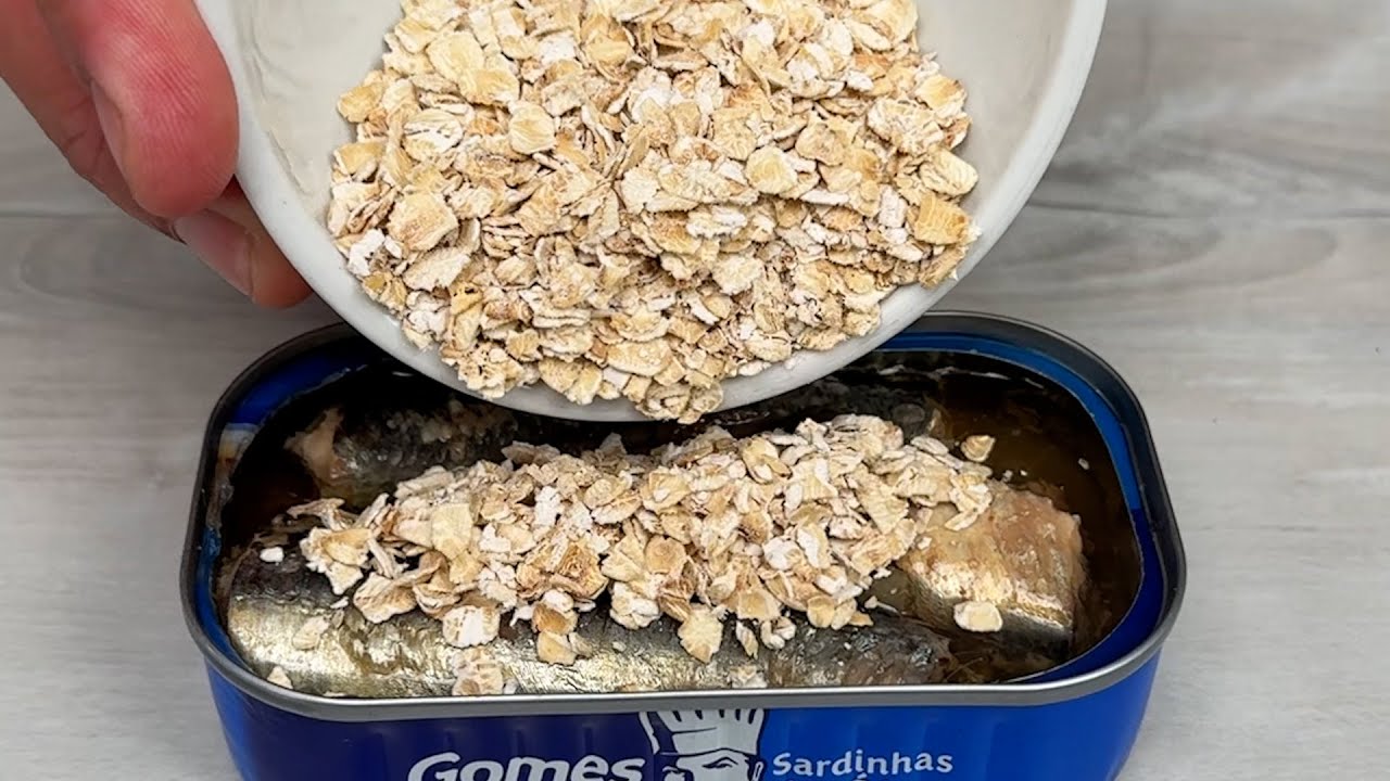 Descubra o que acontece quando você mistura aveia com sardinha, o resultado surpreende!
