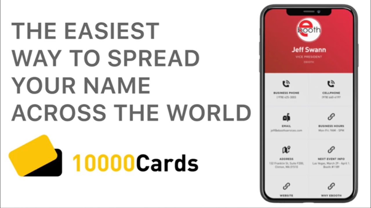 Jeff Swann of eBooth Customized his New Digital Card! | 10000Cards