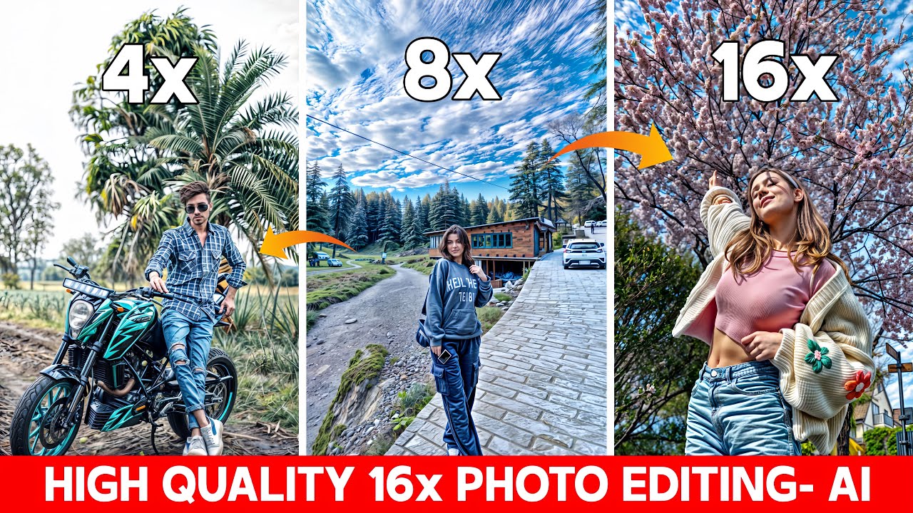 TRENDING 16x 8K QUALITY PHOTO EDITING | HIGH QUALITY PHOTO EDITING TUTORIAL | AI PHOTO ENHANCER