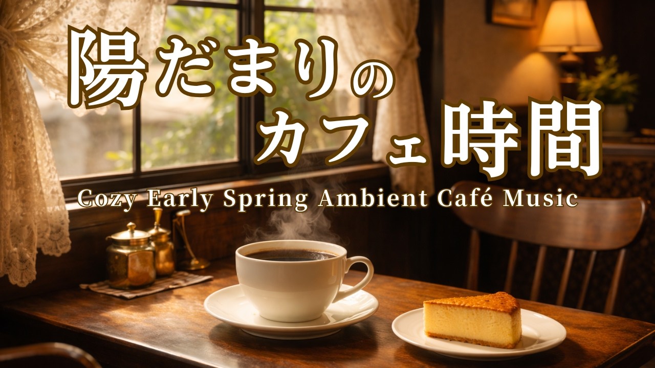 【カフェBGM】陽だまりのカフェ時間｜やさしいピアノとギター｜Relaxing Early Spring Café Music