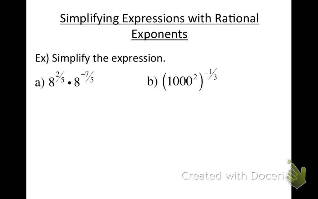Roots and Rational Exponents