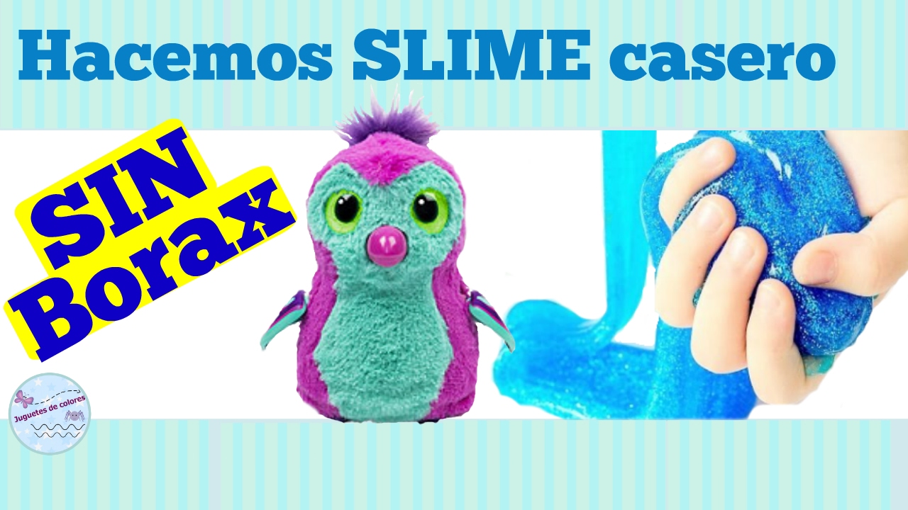 Slime casero con ayuda de hatchimals|| DIY blandiblu con solo 2 ingredientes