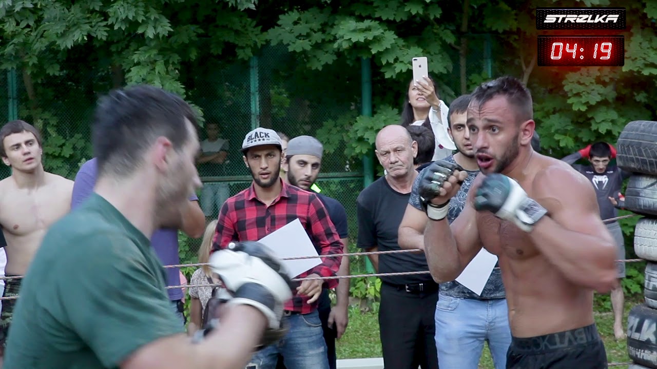 Пацан против зелёного Мужика !! Хороший бой .