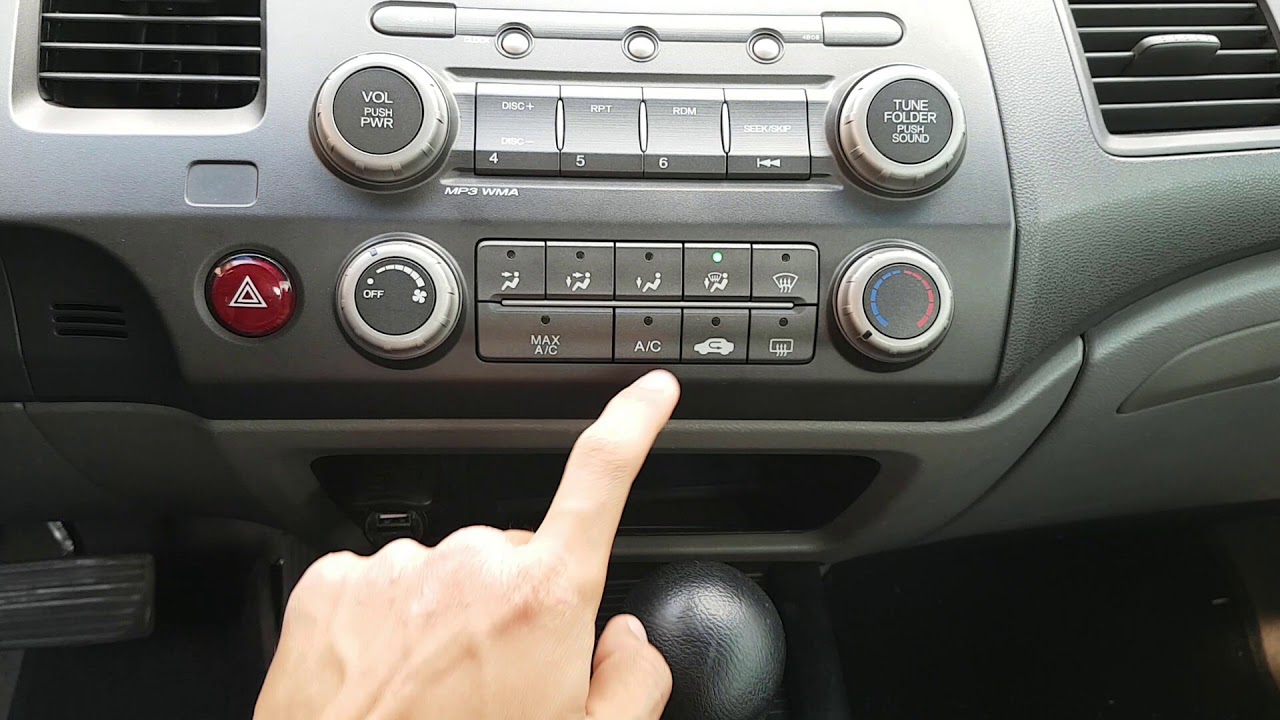 New Civic 1.8 - Desligar A/C no modo desembaçador. A/C Analógico